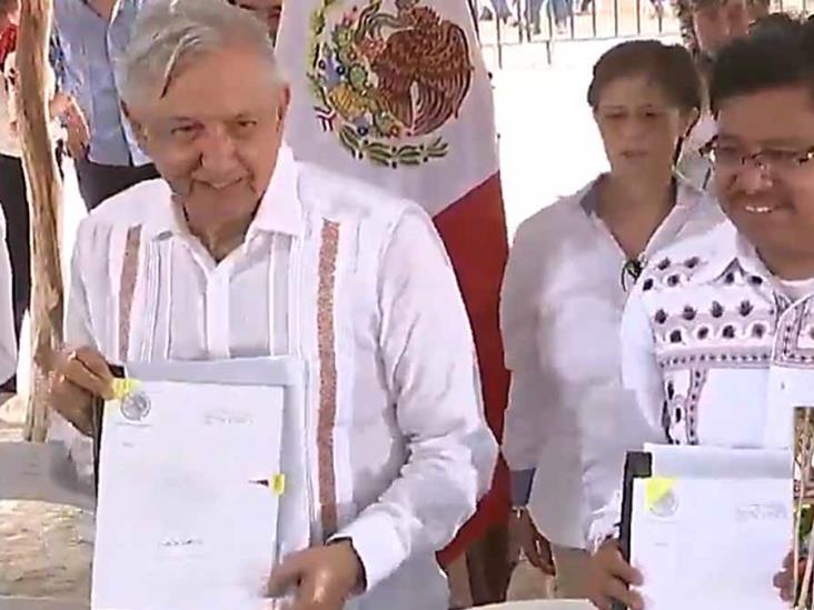 Diario Del Yaqui Amlo Firma Acuerdo Con La Tribu Yaqui