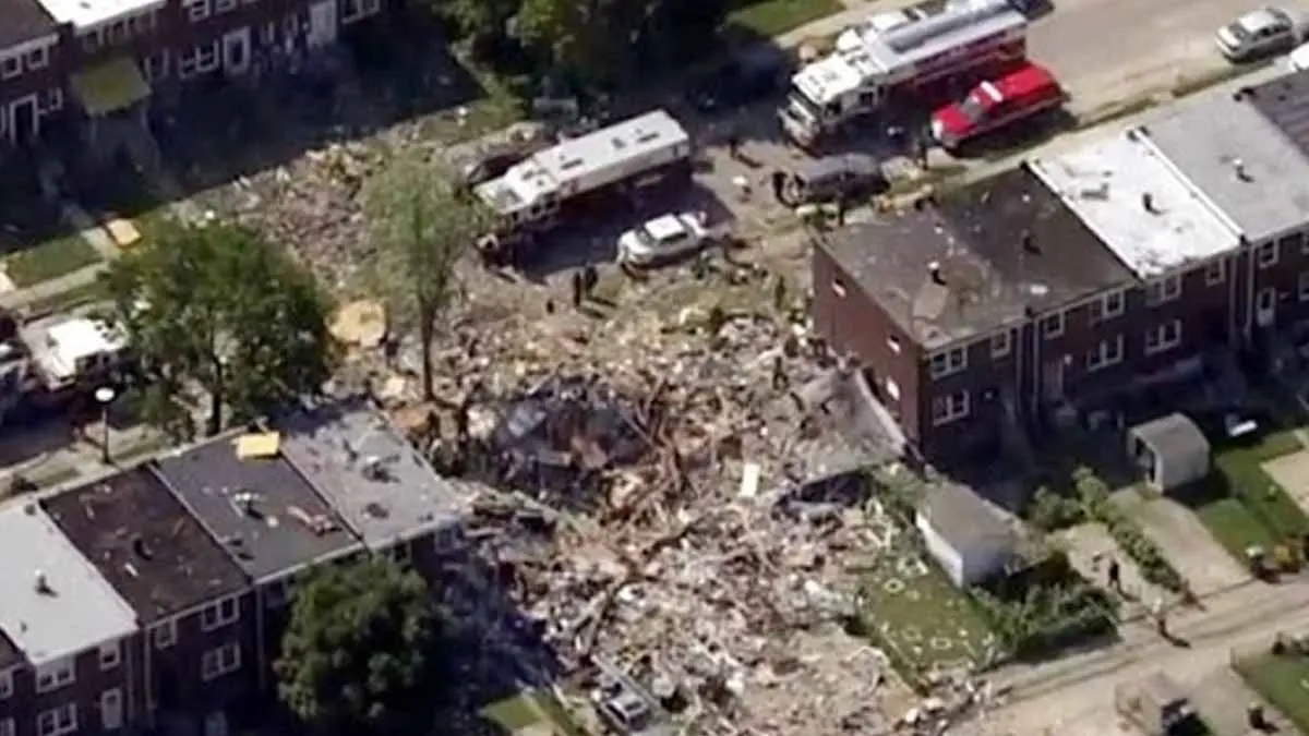 Explota ducto de gas en Baltimore