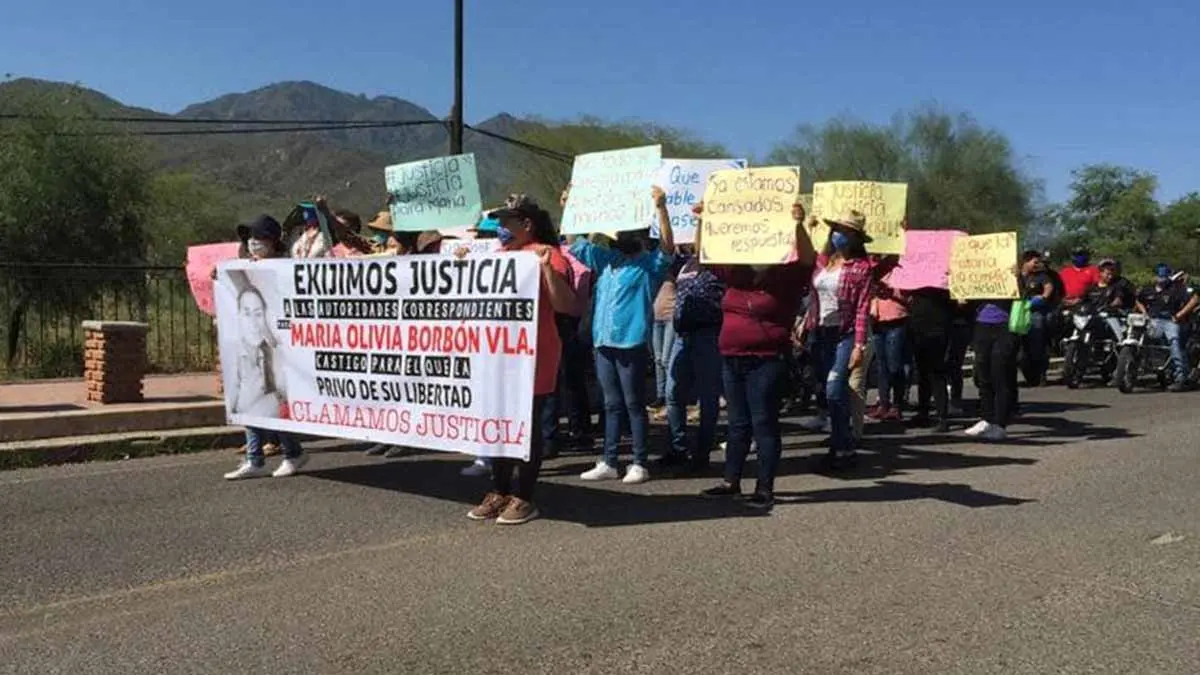 Claman justicia por María Olivia Borbón Valenzuela