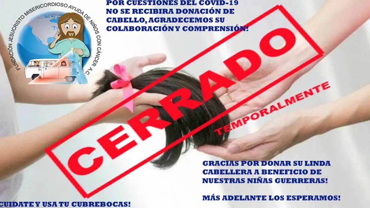 Suspende fundación donaciones de cabello