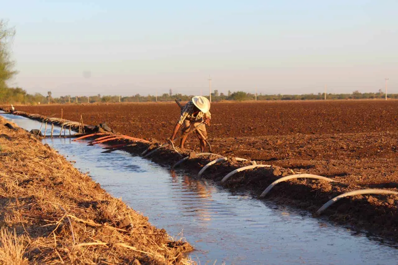 Lenta distribución de  agua de riego