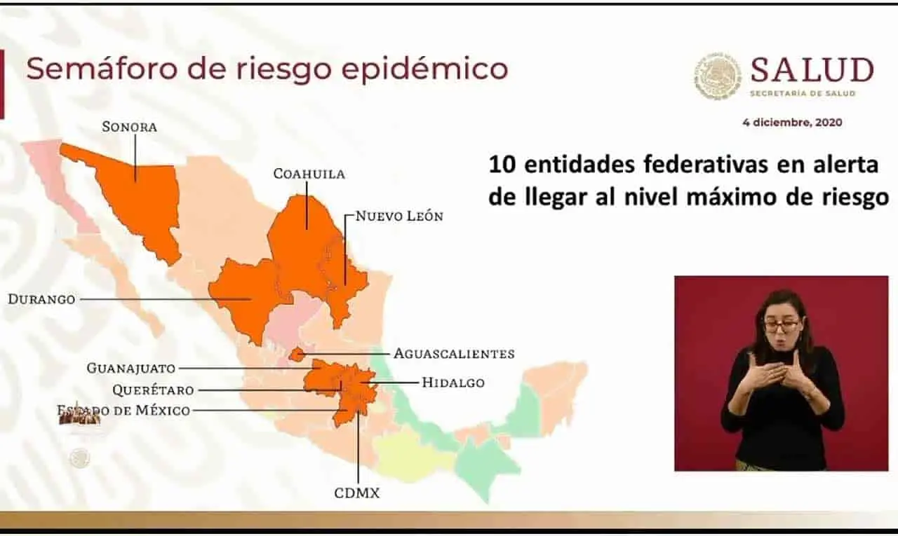 Semáforo COVID-19: Sonora en riesgo de pasar a rojo