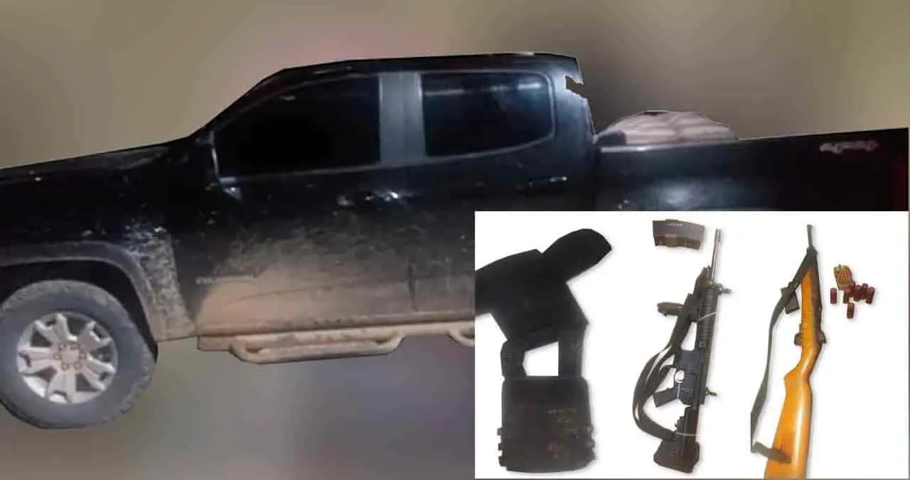 Decomisan camioneta, armas y equipo táctico en Culiacán
