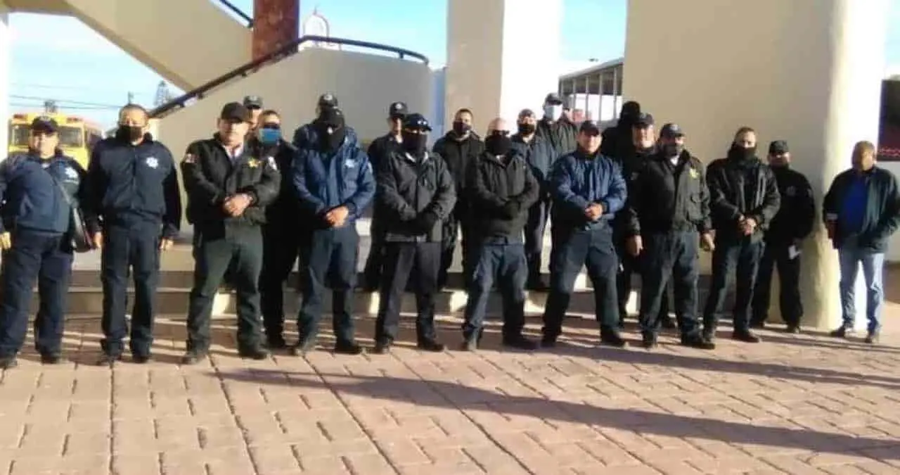 Protestan policías de Benito Juárez