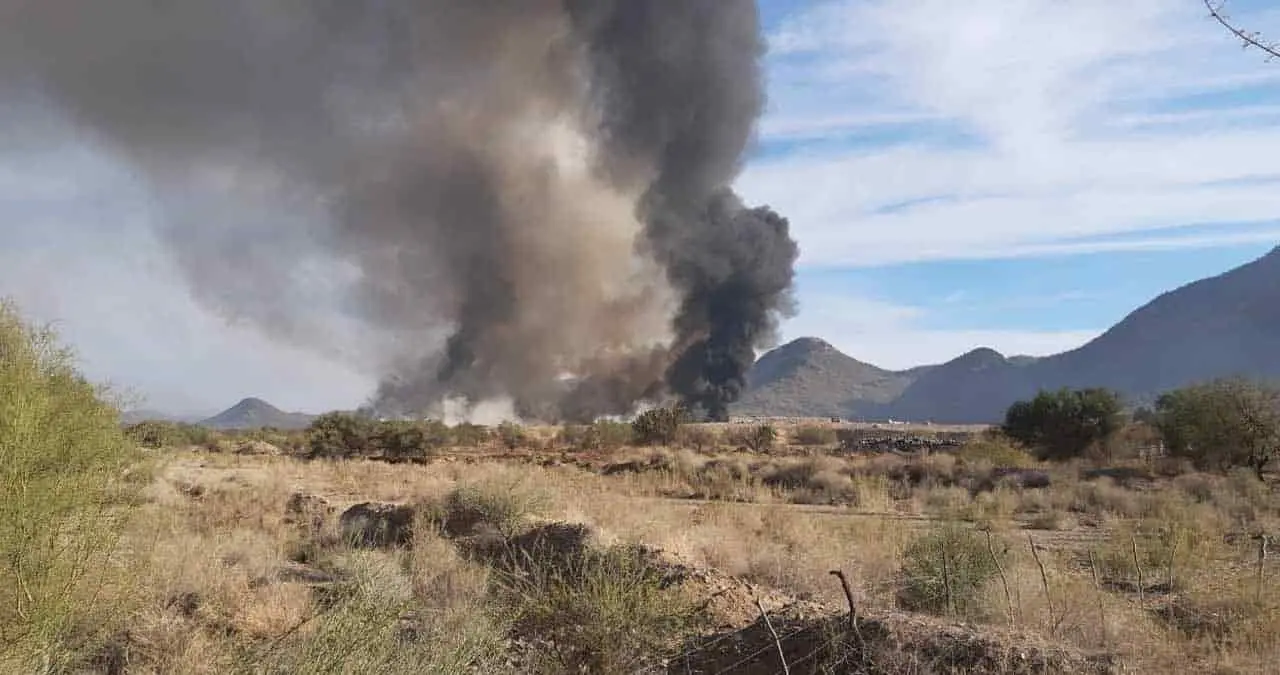 Se incendia relleno sanitario en Hermosillo