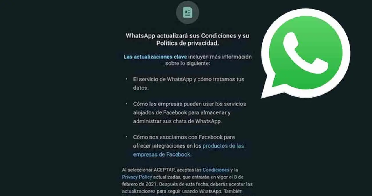 Entérate qué pasará si no aceptas las nuevas políticas de WhatsApp