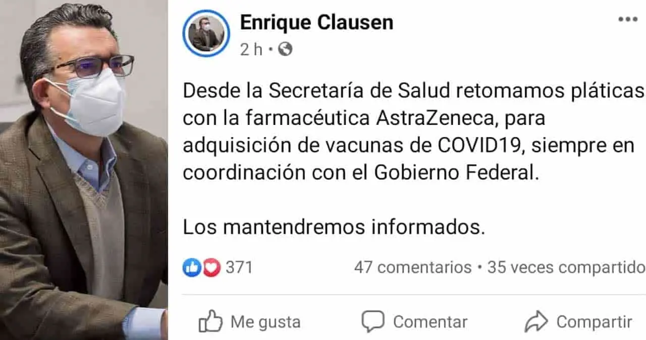 Analiza Gobierno del Estado comprar la vacuna contra Covid-19