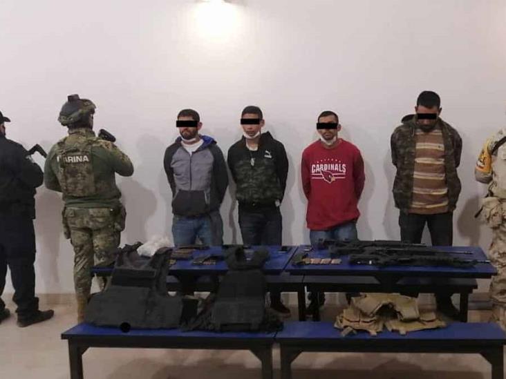 Detienen a cuatro sujetos con armas y drogas en el Valle del Yaqui Detienen a cuatro sujetos con armas y drogas en el Valle del Yaqui