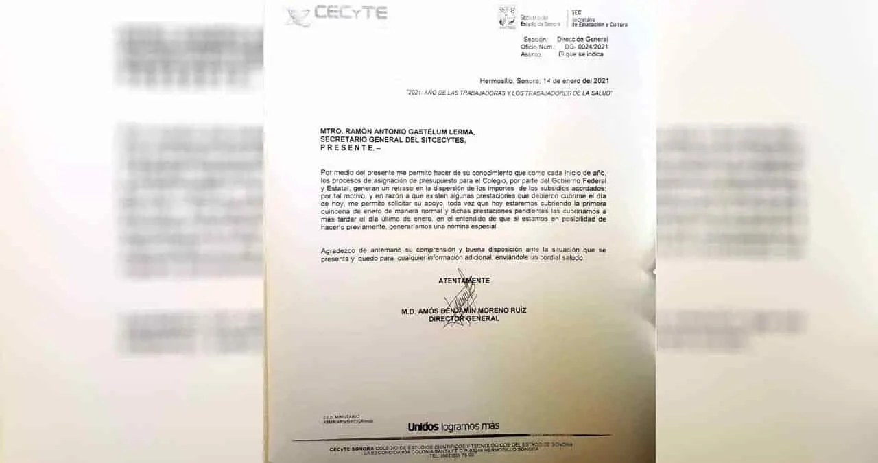 Inician paralización virtual en Cecytes de Sonora