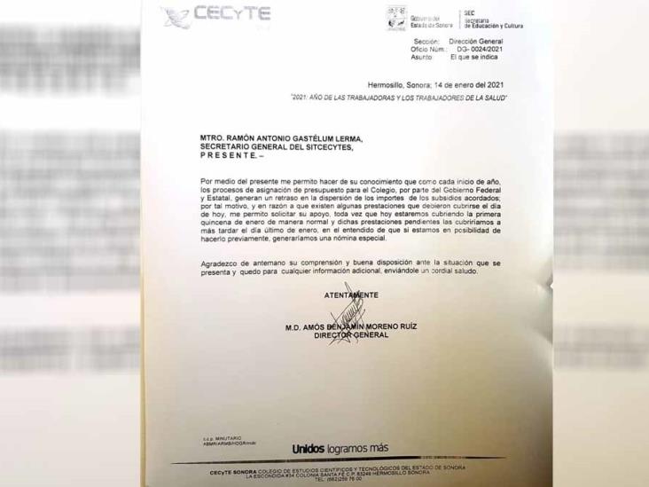 Inician paralización virtual en Cecytes de Sonora Inician paralización virtual en Cecytes de Sonora