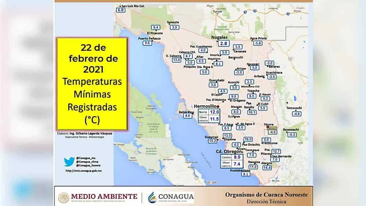 Esta semana, temperaturas cálidas en Sonora