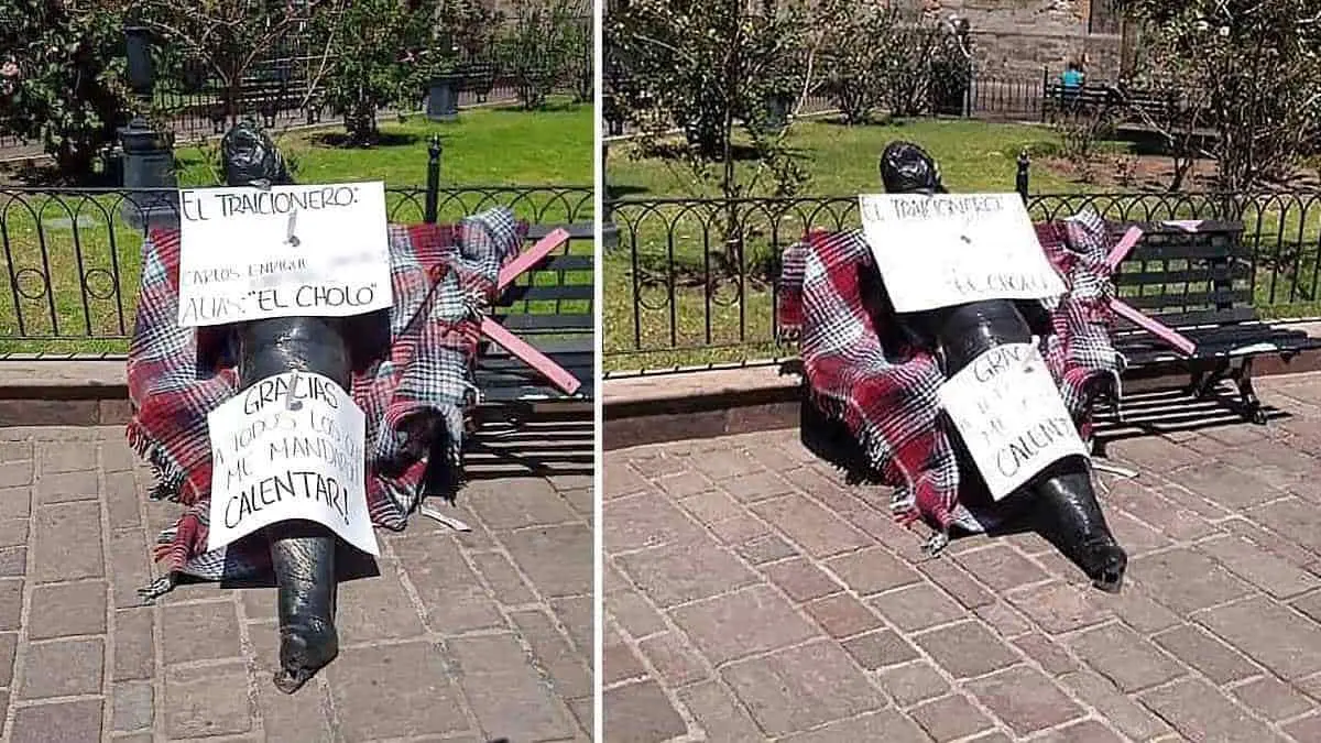 VIDEO: Encuentran "embolsado" a "El Cholo" en banca de parque público