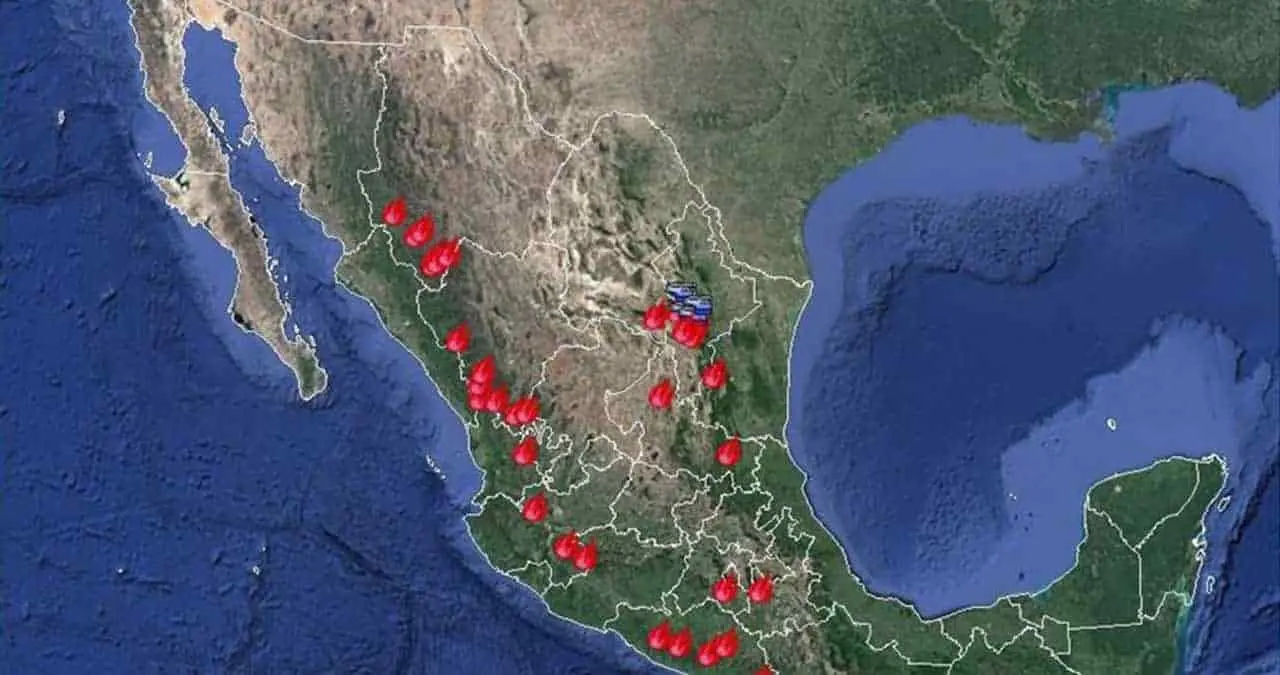 Hay 39 incendios forestales activos
