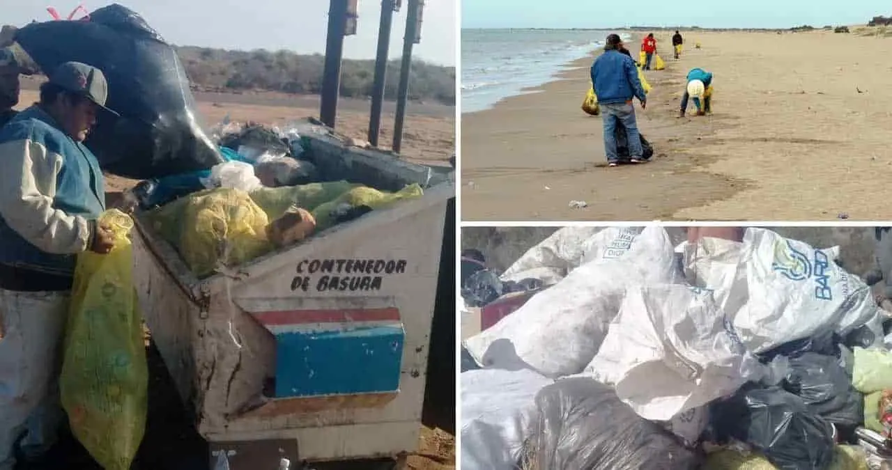 Recolectan 10 toneladas de basura en playa de Huatabampito