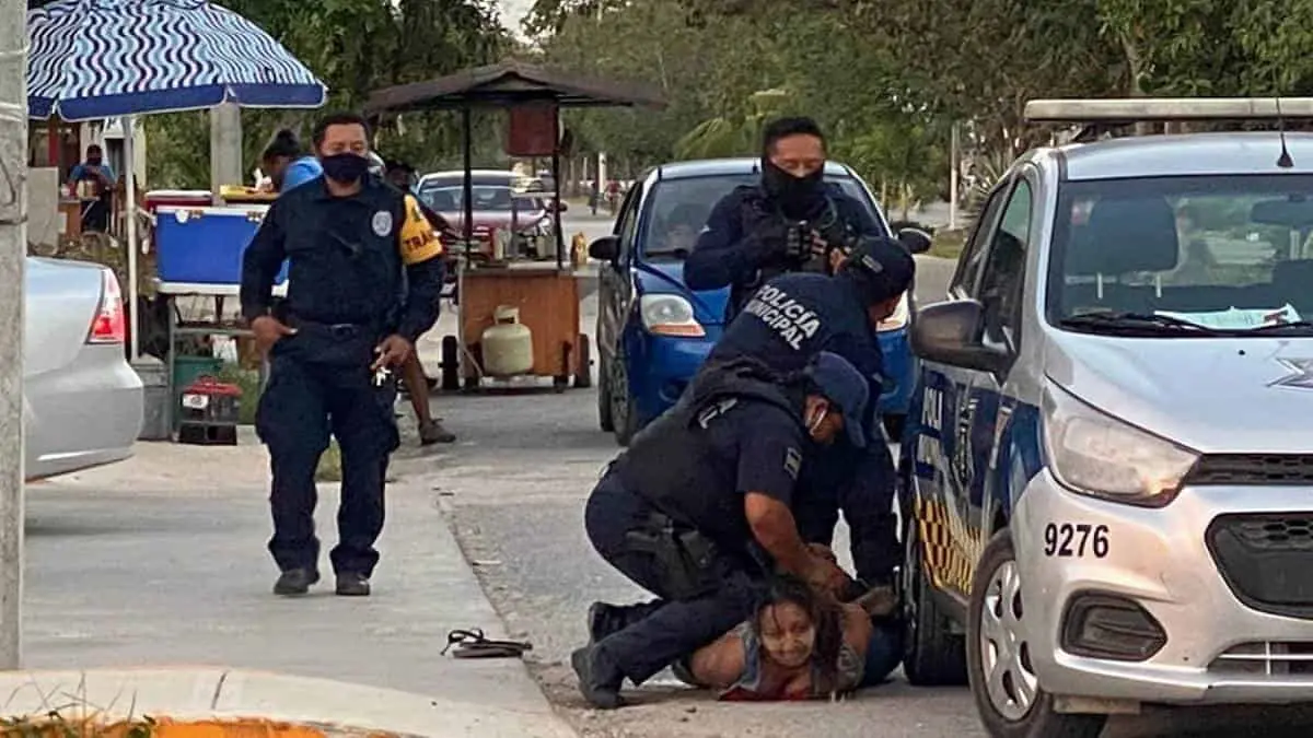 Video. Detienen a policías por el asesinato de Victoria, en Tulum