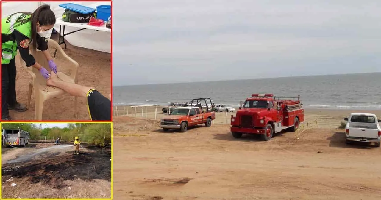 Un picado por mantarraya y dos incendios en Huatabampo