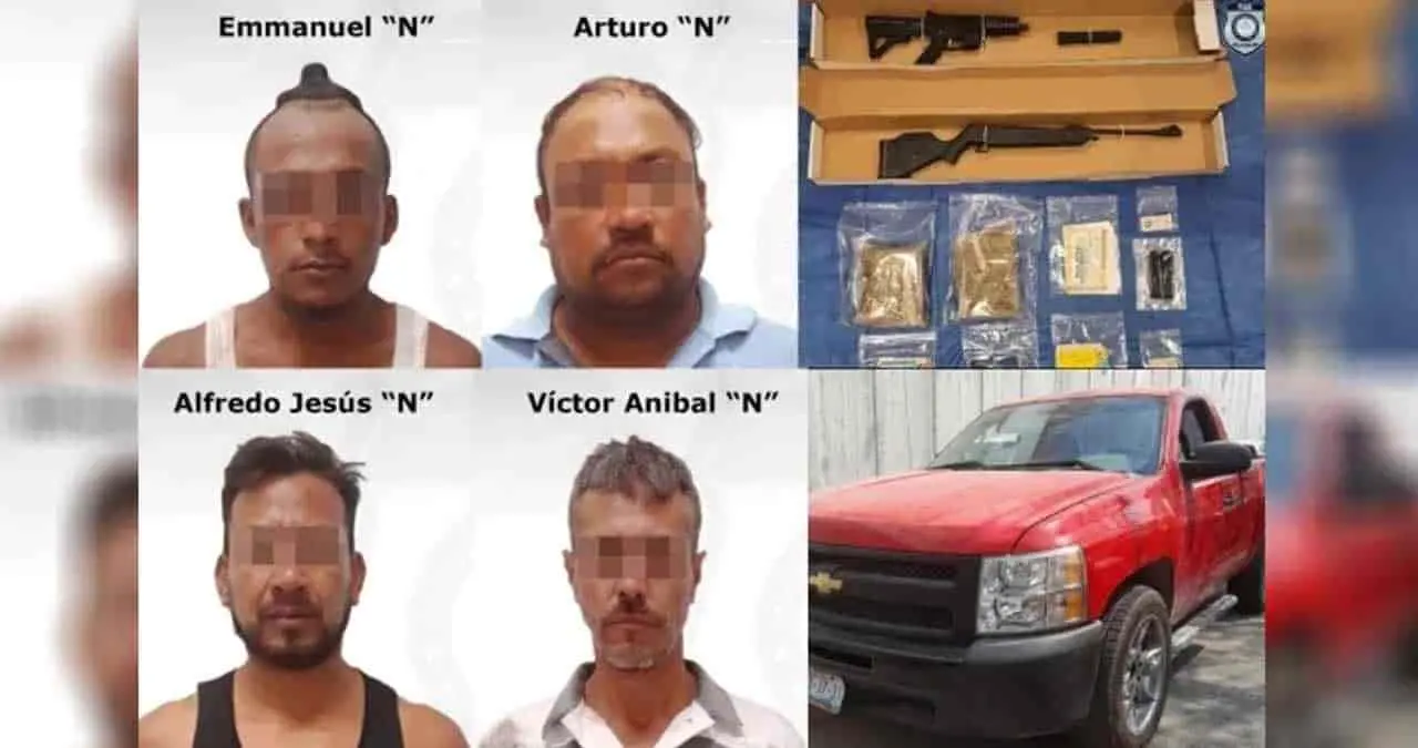 Cinco detenidos tras cateo en rancho de Morelos