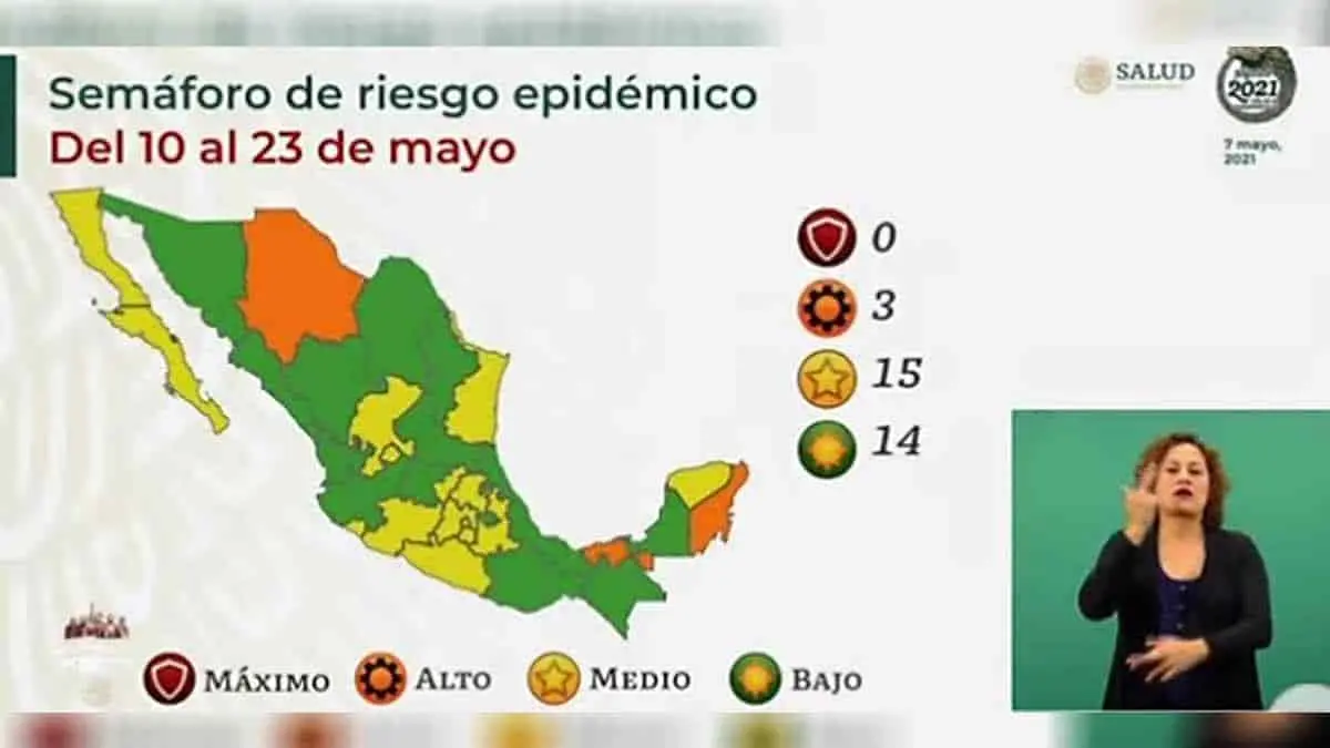Sonora pasa a color verde en semáforo epidemiológico nacional