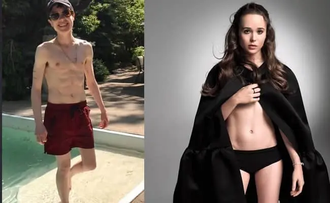 Después de extirparse los senos, Elliot Page muestra su torso desnudo