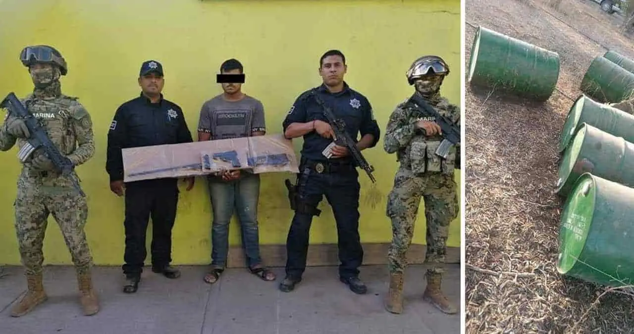Detienen a sujeto armado y desmantelan laboratorio clandestino