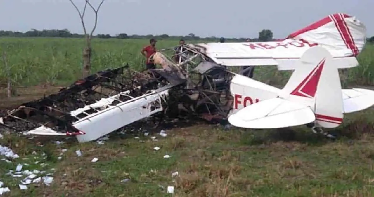 Se desploma avioneta fumigadora