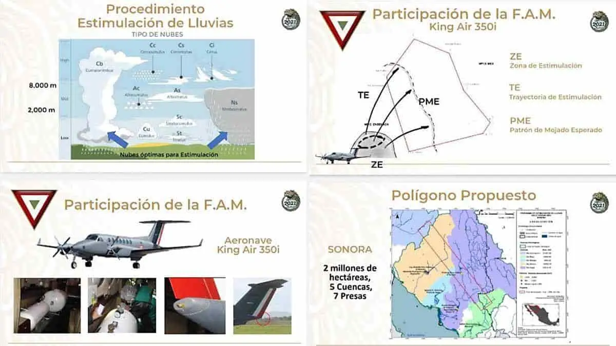 Todo listo para el bombardeo de nubes en Sonora