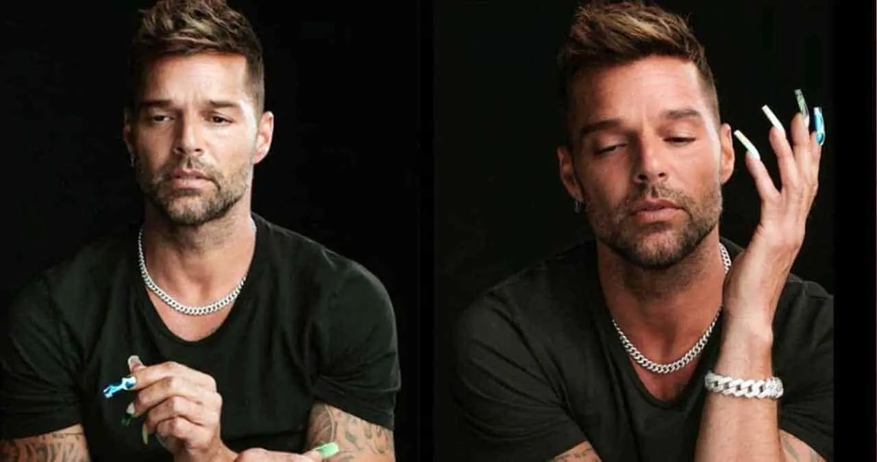 Por Día del Orgullo Gay,  Ricky Martin aparece con uñas postizas