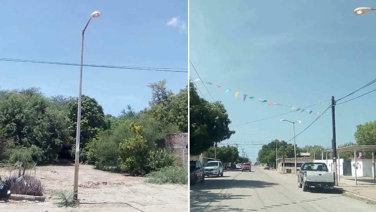 Tienen el alumbrado público encendido de día y de noche