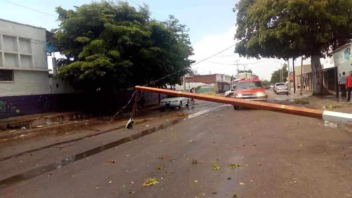 Fuertes vientos causan daños en Huatabampo