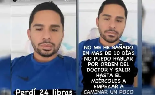 Después del covid, Larry Hernández reaparece visiblemente afectado