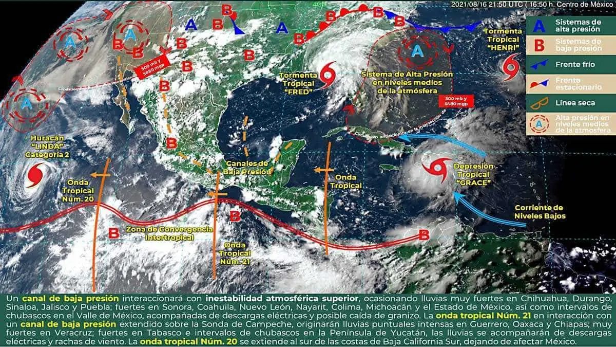 Hay potencial de lluvias para Sonora