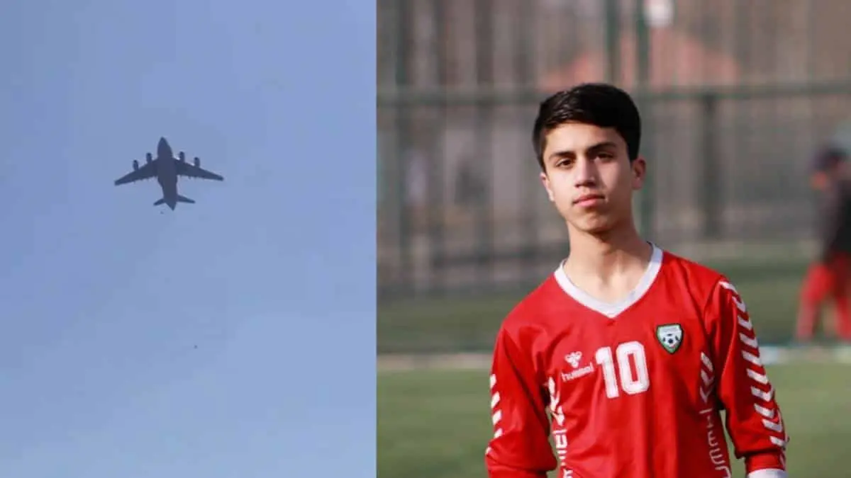 Joven futbolista cae de avión al tratar de huir de Afganistán