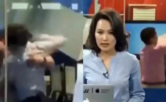 VIDEO. Conductores de televisión se agarran a golpes durante noticiero en vivo