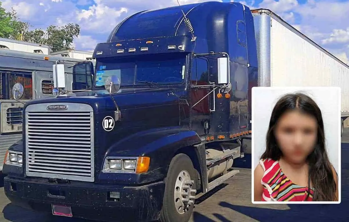 Sobre un tráiler en Sonoyta, rescatan a niña de 12 años de Cajeme
