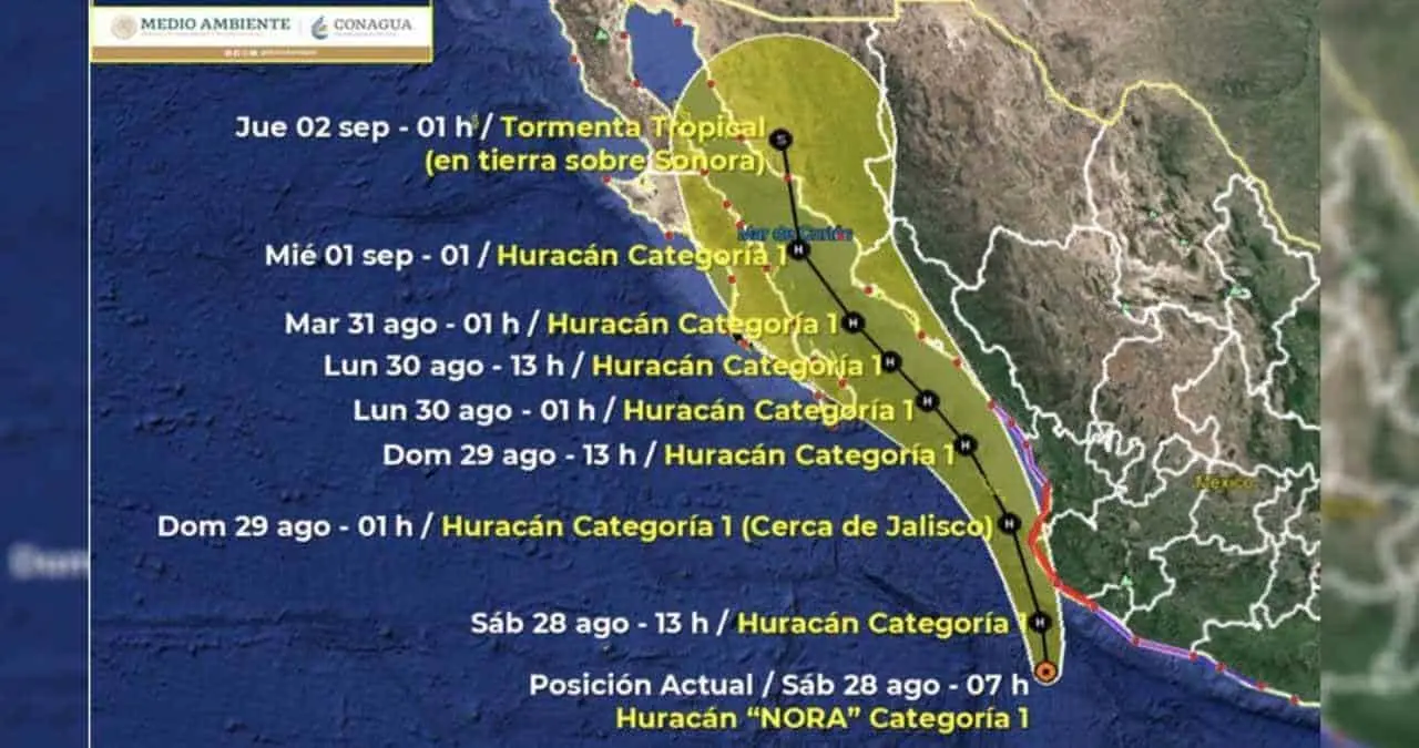 Alerta el sur por "Nora"