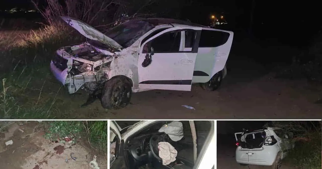 Abandonan auto robado tras accidente