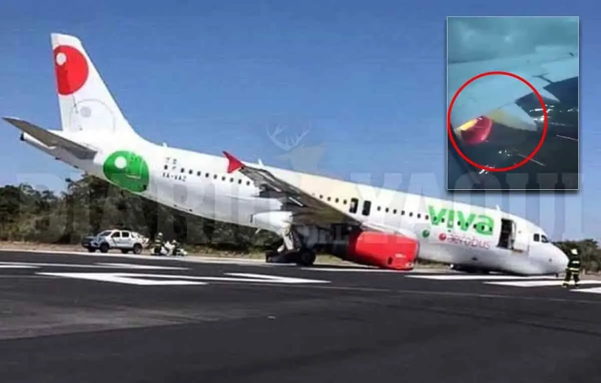 Vuelo de Viva Aerobus aterriza de emergencia por falla en motor