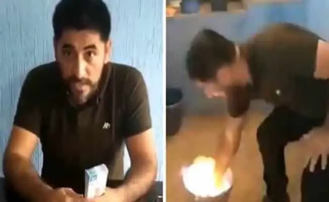 VIDEO. Maestro se niega a soborno y quema un millón de pesos