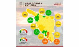 Nogales, Caborca y Guaymas pasan a color verde Nogales, Caborca y Guaymas pasan a color verde