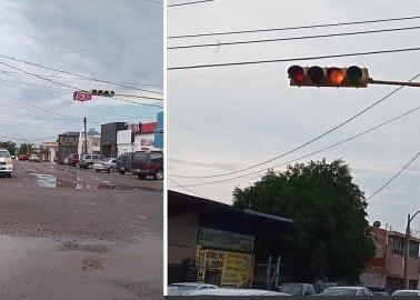 Lluvia hace provoca baches y afloramientos, y daña semáforos