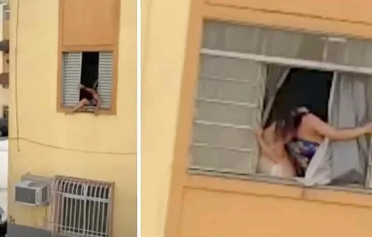 Golpea a su esposa embarazada; intenta tirarse de un segundo piso