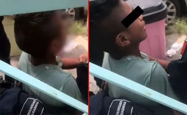 "Me está apretando la mano": policías ´humillan´ a niño