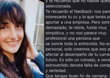 La rechazan en empleo por sonreír durante entrevista de trabajo