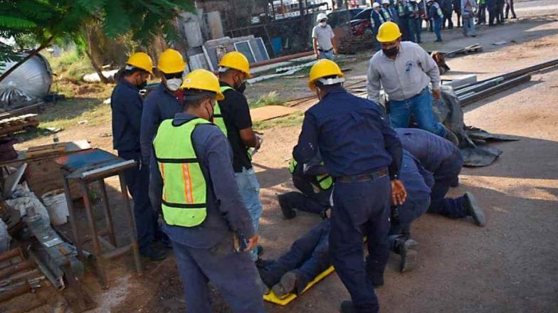 Realizan simulacro de incendio en Aceites del Mayo