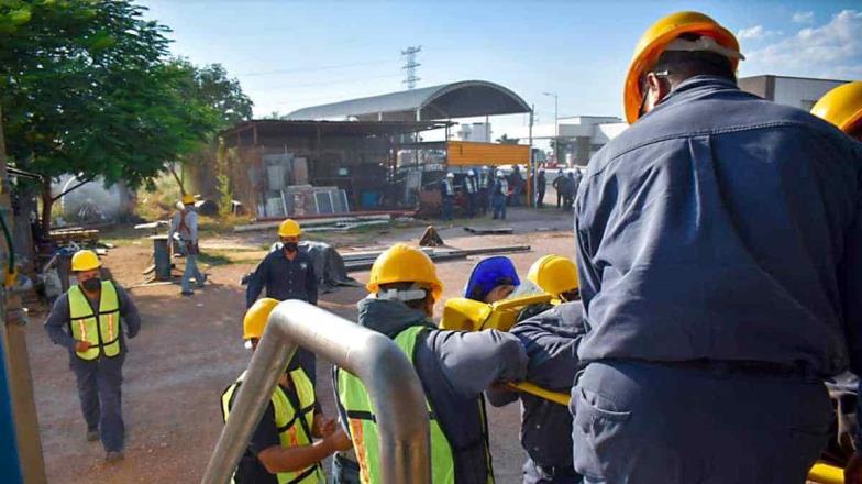 Realizan simulacro de incendio en Aceites del Mayo