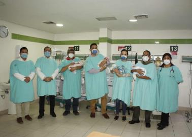 Nacen cuatrillizos en IMSS Sonora con salud óptima