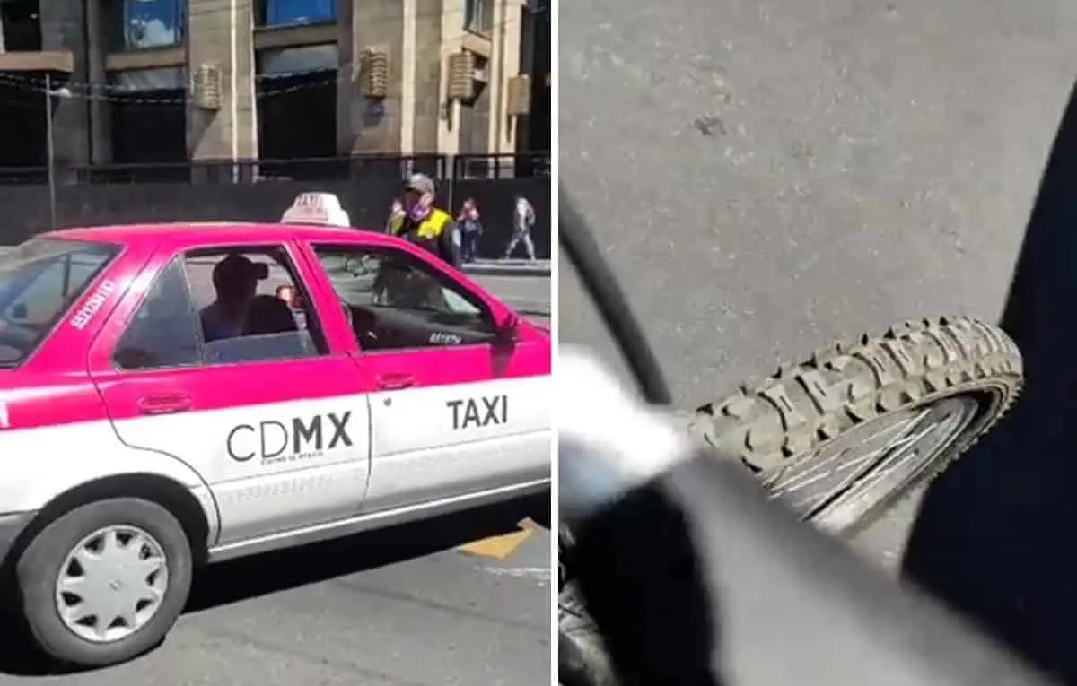 Video.- Taxista intenta atropellar a policía en la CDMX