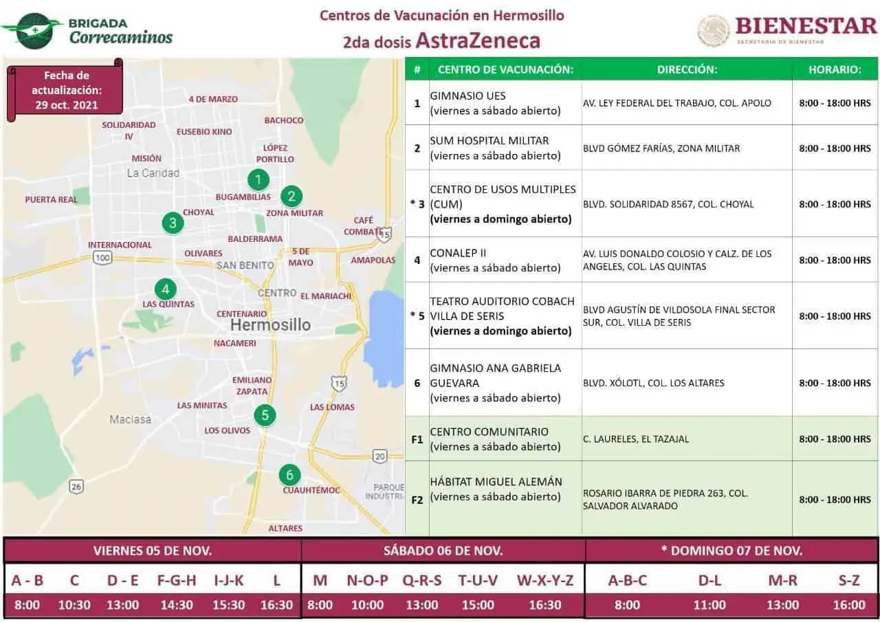 Se vacunan más de 12 mil personas rezagadas en Hermosillo