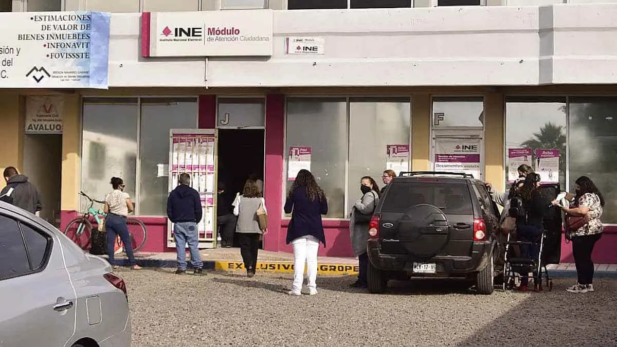 INE cerrará módulos a partir del lunes 15