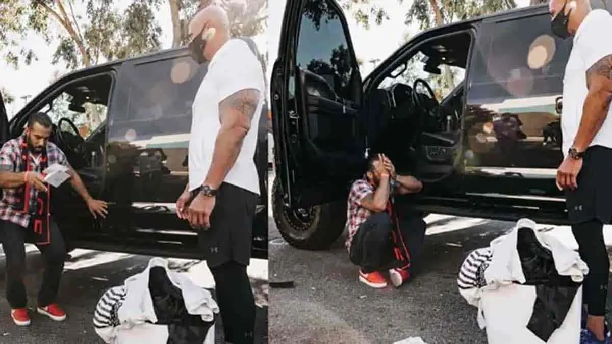 VIDEO. Dwayne Johnson regala su camioneta a un admirador